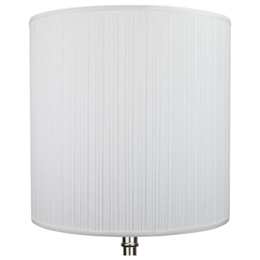 FenchelShades.com Fenchel Shades 18 in. Top Diameter x 18 in. Bottom Diameter x 18 in. Height Drum Lamp Shade - Pleated Mushroom White