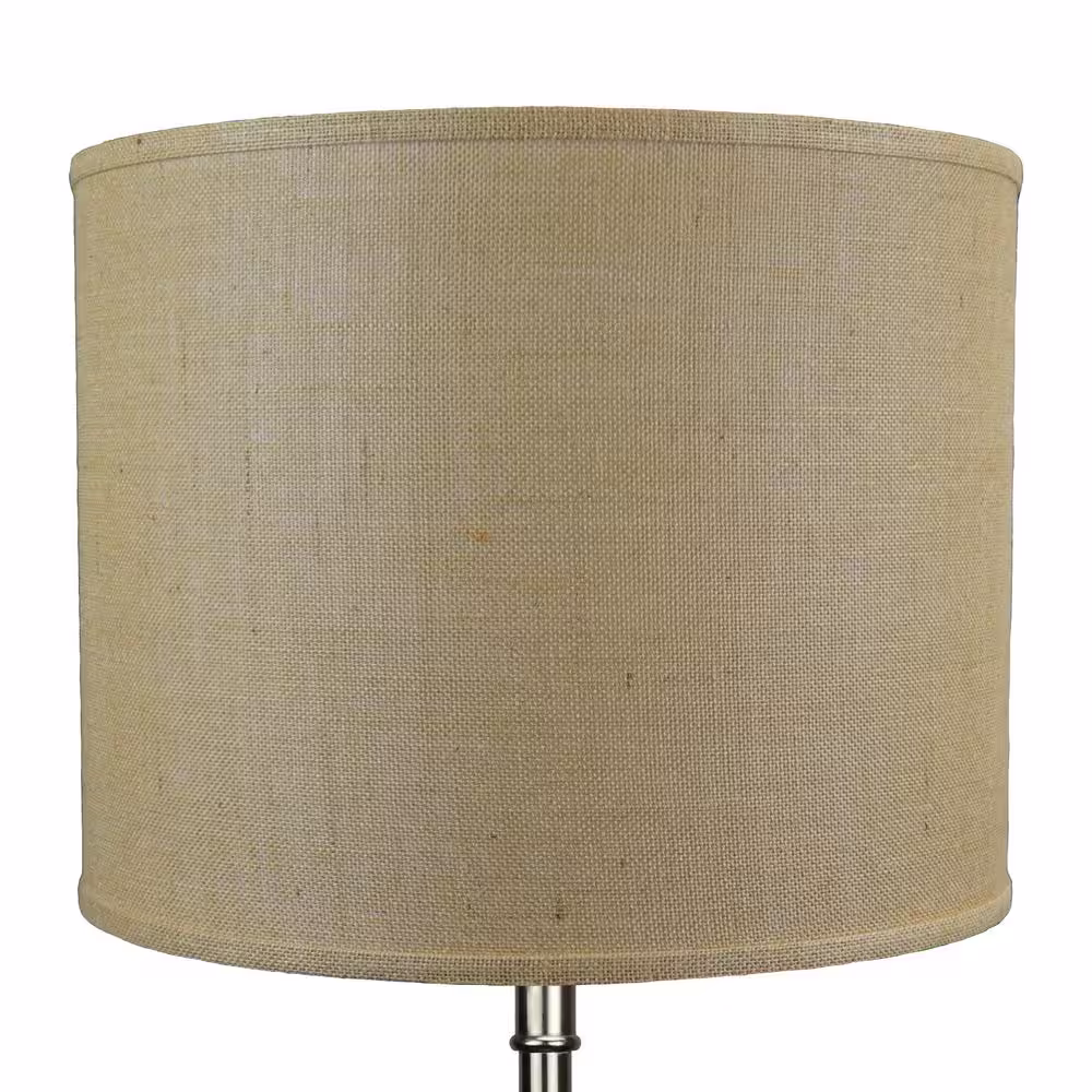 FenchelShades.com Fenchel Shades 18 in. Top Diameter x 18 in. Bottom Diameter x 14 in. Height Drum Lamp Shade - Burlap Natural