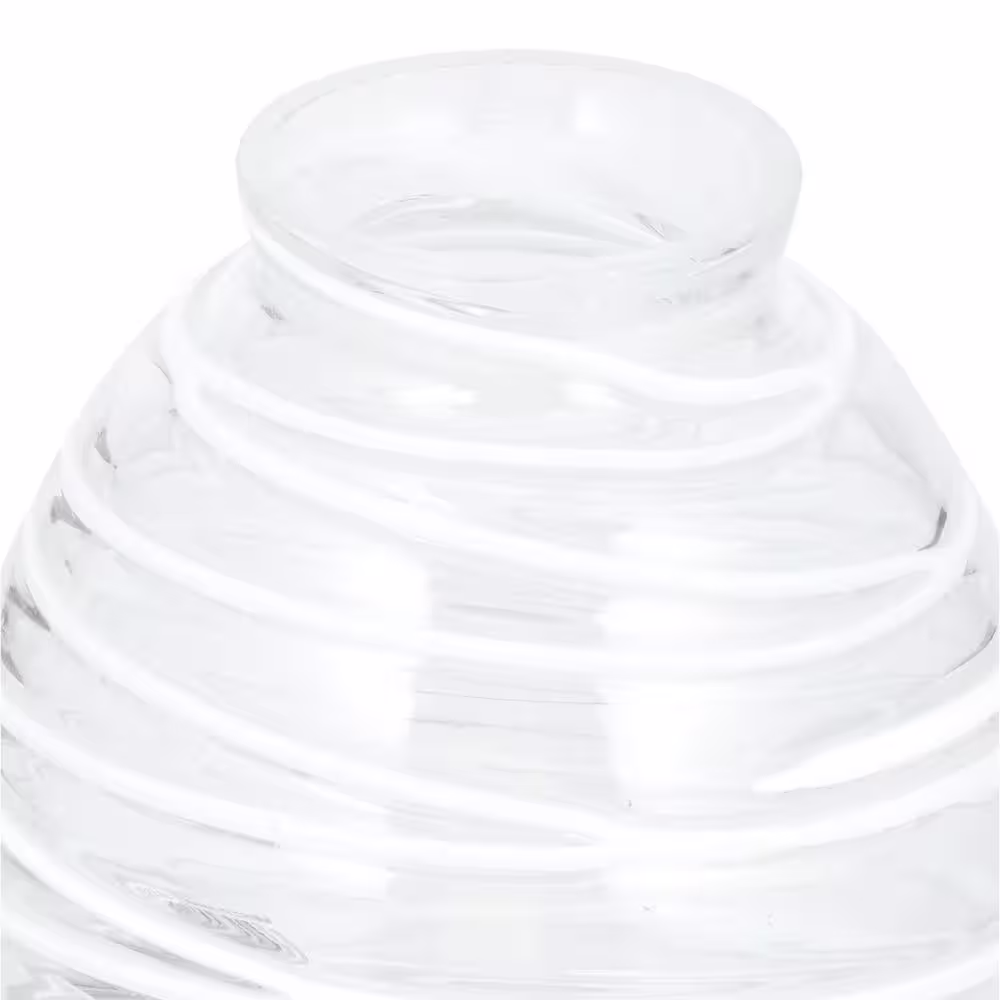 Westinghouse 5-3/4 in. Handblown Clear with White Rope Shade with 2-1/4 in. Fitter and 4-5/8 in. Width