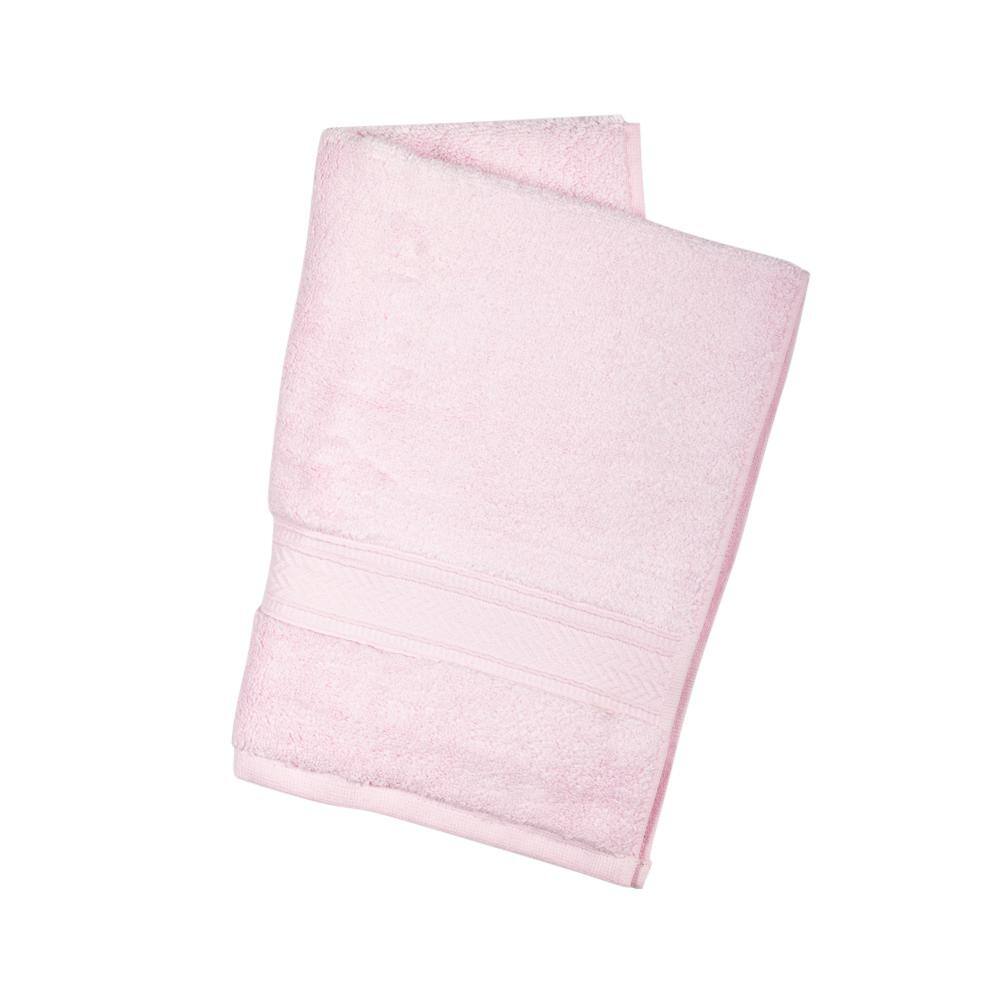 None Zero Twist 3-Piece Pink 100% Cotton Bath Towel Set