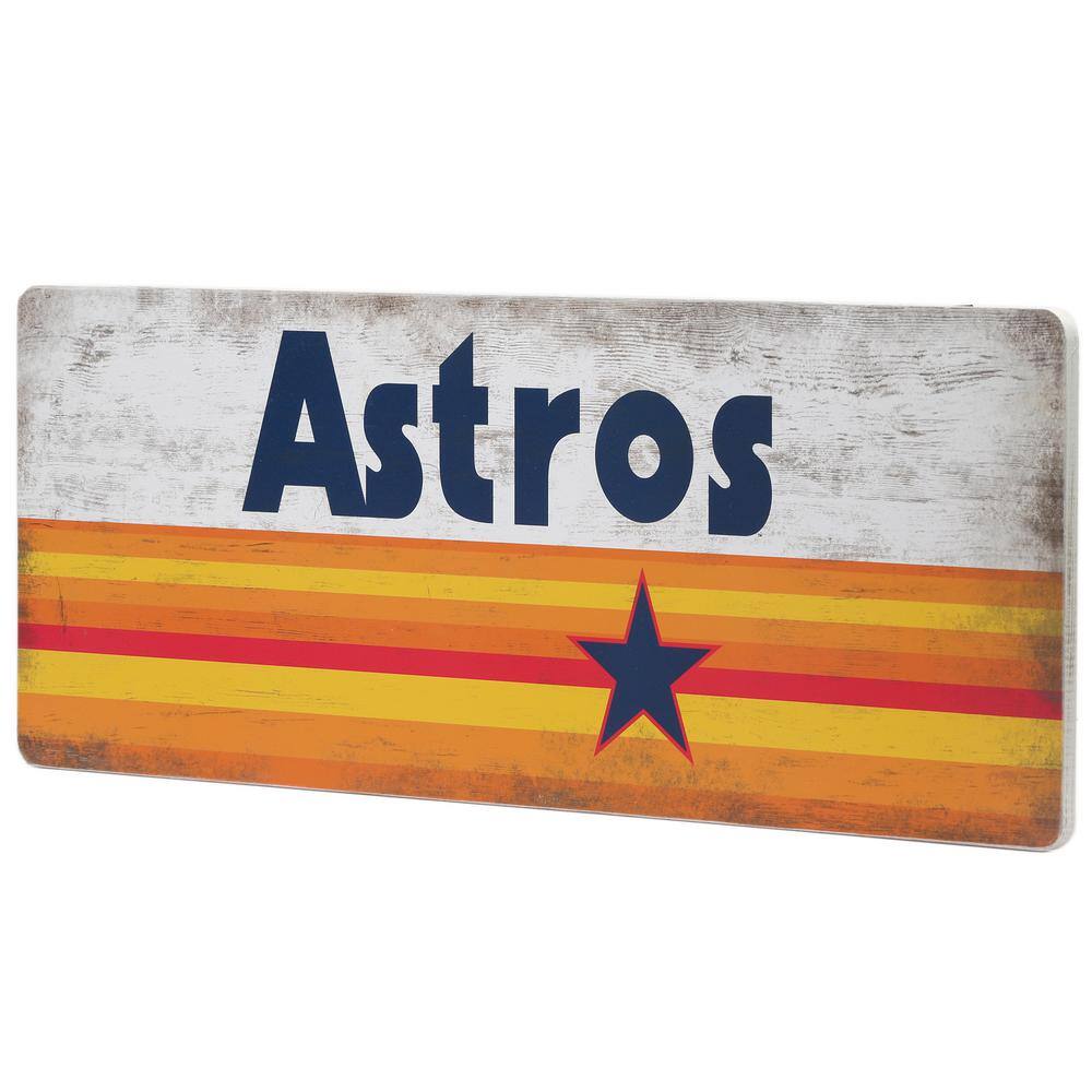 Open Road Brands Houston Astros MDF Wood Wall Art