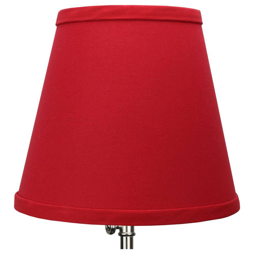 FenchelShades.com Fenchel Shades 5 in. Top Diameter x 8 in. Bottom Diameter x 7 in. Slant Empire Lamp Shade - Linen Rich Red