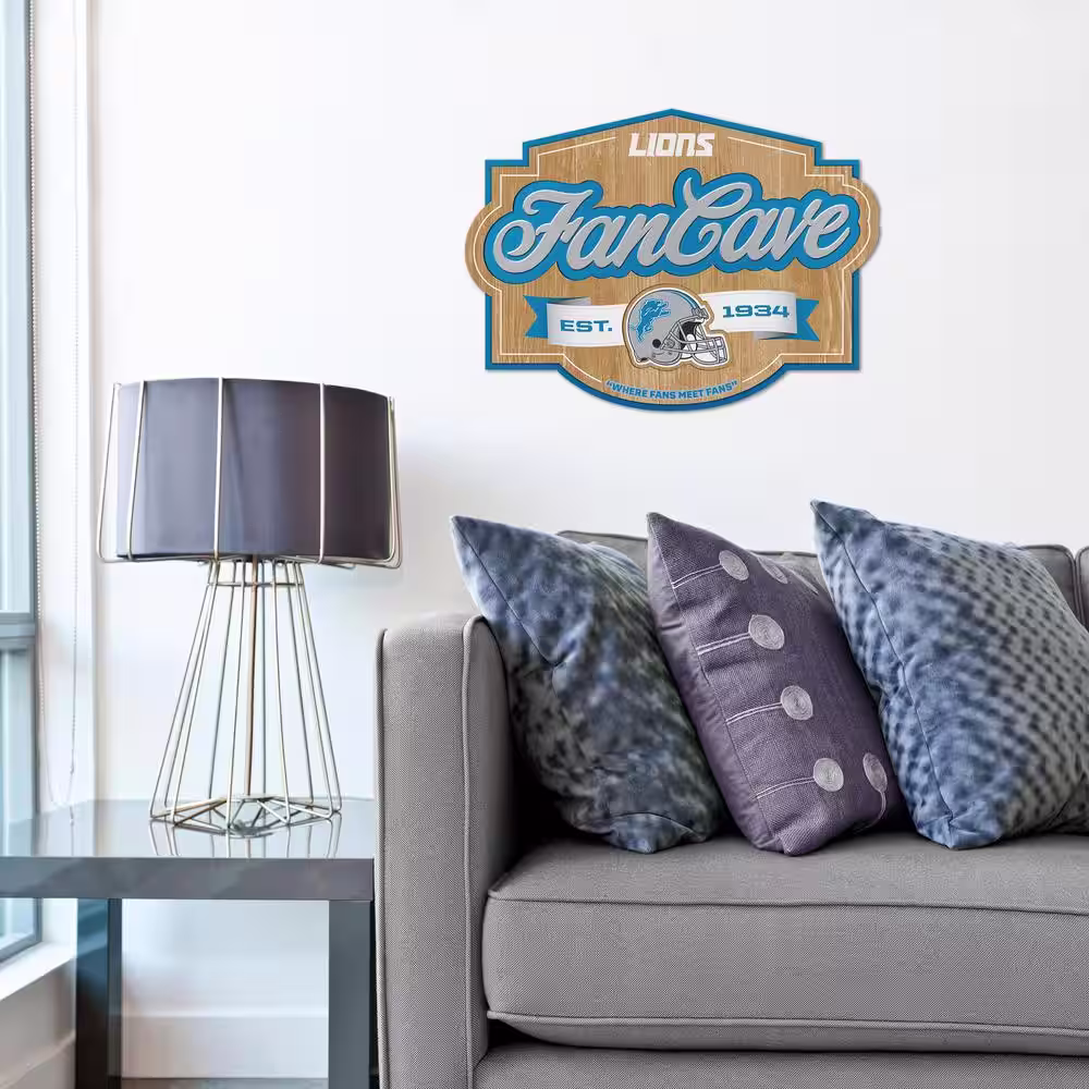 YouTheFan NFL Detroit Lions Fan Cave Decorative Sign