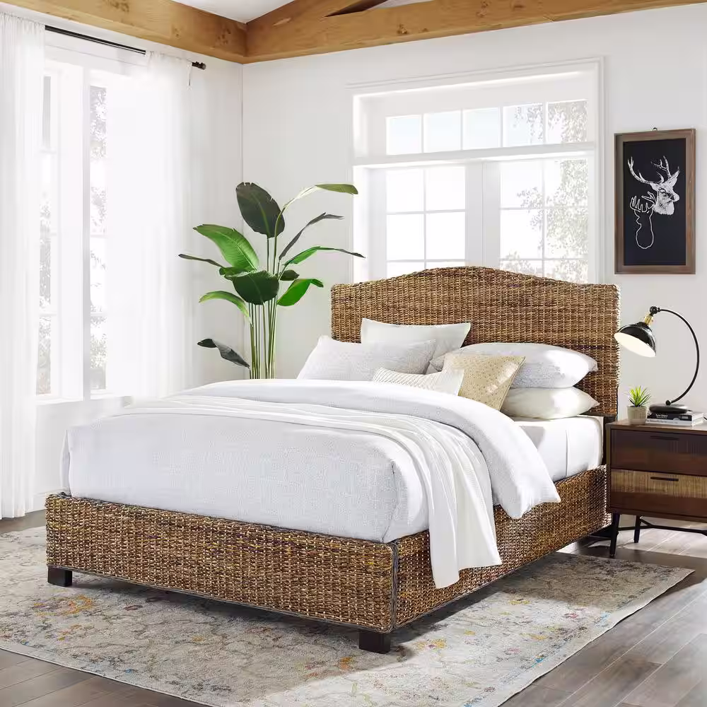 CROSLEY FURNITURE Serena Banana Leaf Queen Bed