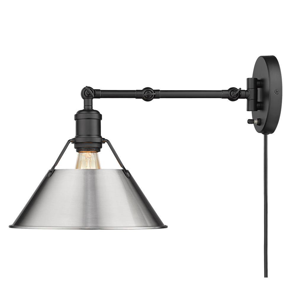 Golden Lighting Orwell 9 in. Matte Black Sconce