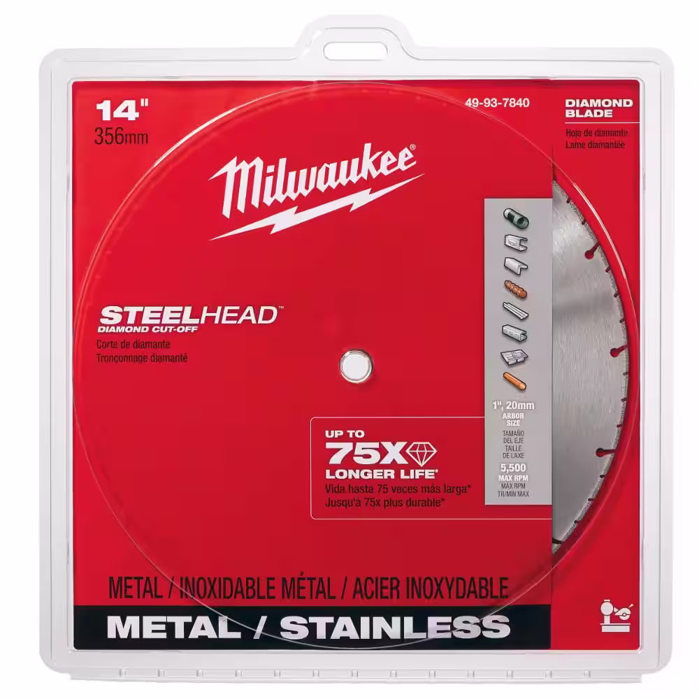 Milwaukee 14 in. Steelhead Diamond Cut Off Blade
