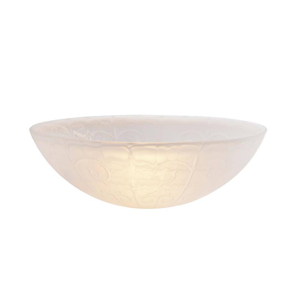 None 5-1/4 in. H x 15-3/4 in. Dia/Frosted Glass Shade For Torchiere Lamp, Swag Lamp and Pendant