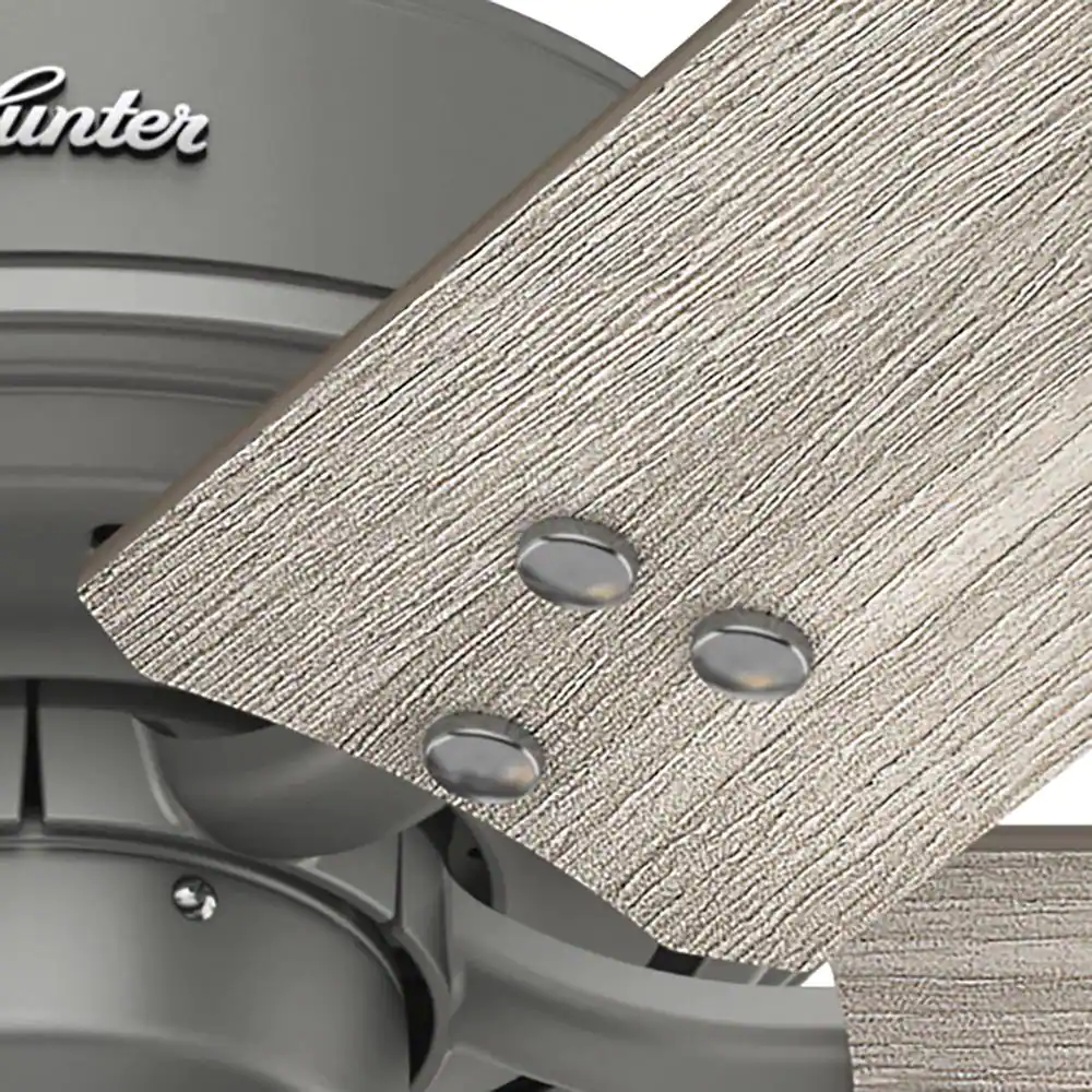 Hunter Hilmouth 52 in. Indoor Matte Silver Ceiling Fan with Light