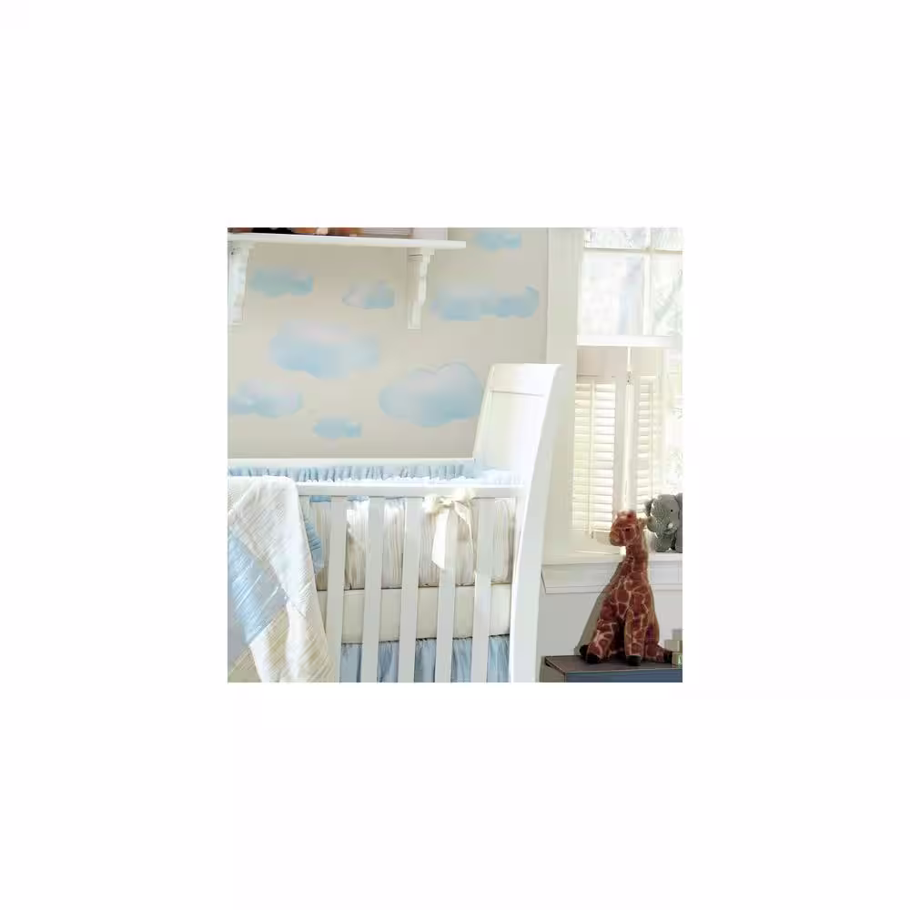 RoomMates 5 in. x 11.5 in. Clouds Peel and Stick Wall Decal