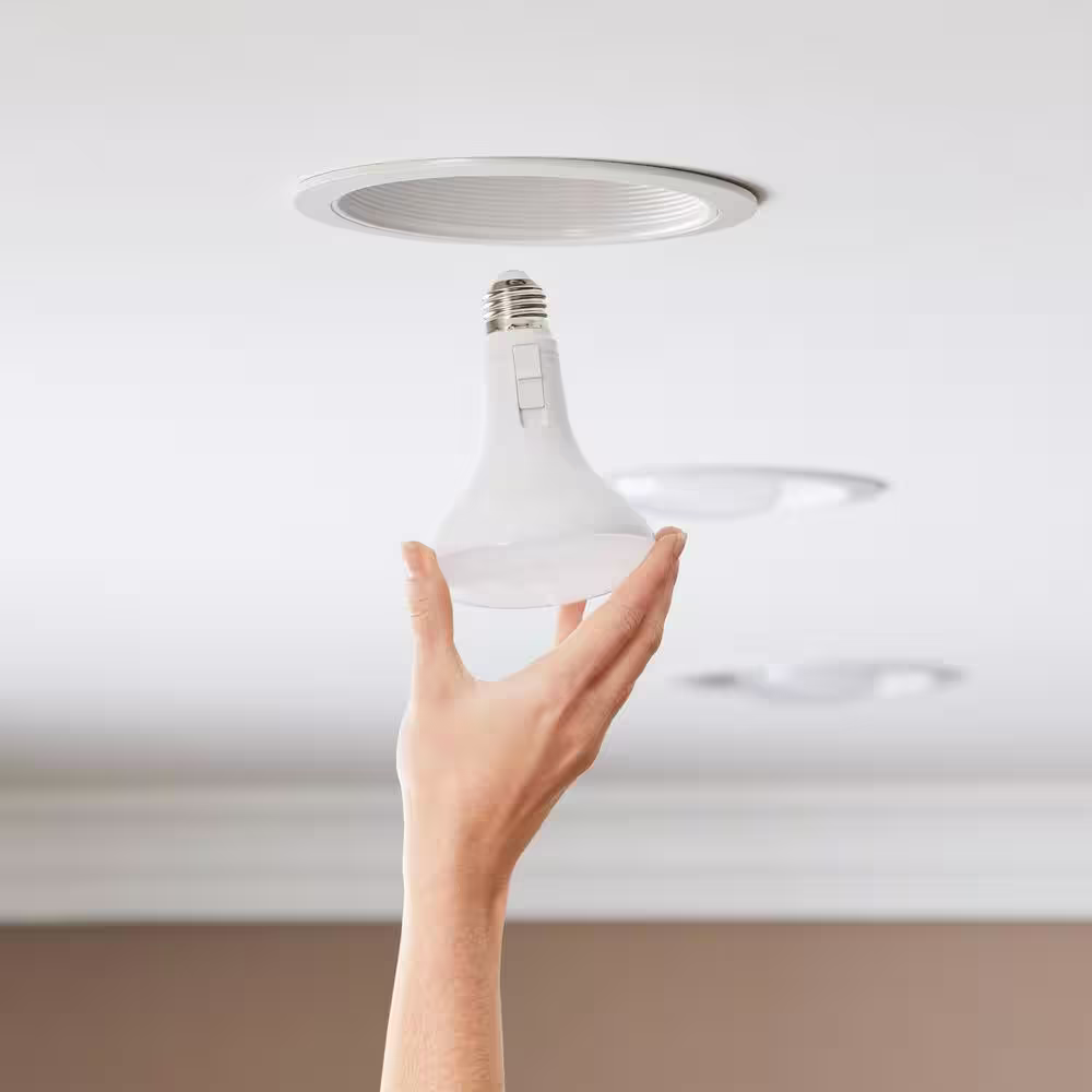 EcoSmart 65/75/90-Watt Equivalent BR30 3-Way Flood ENERGY STAR Dimmable CEC LED Light Bulb Daylight (2-Pack)