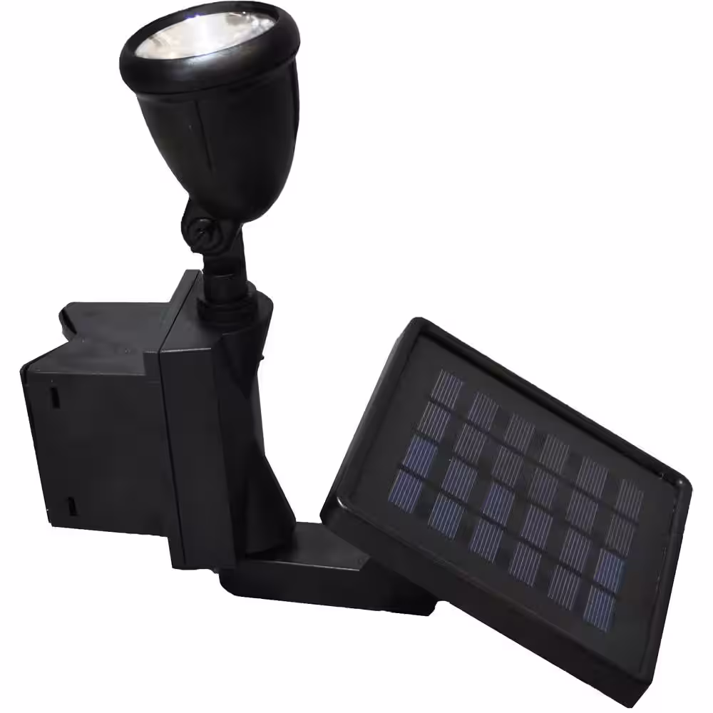 MAXSA Black Dusk to Dawn Solar Weather Resistance LED Flag Light