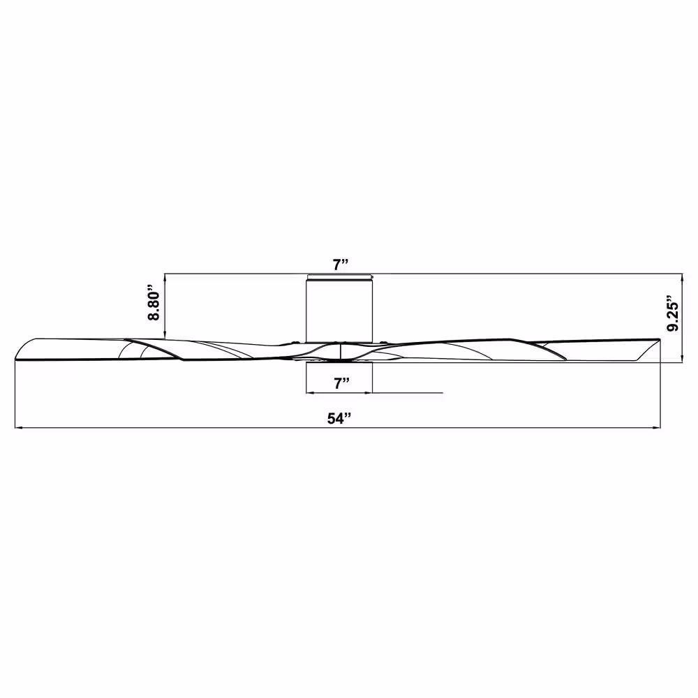 Modern Forms Aviator 54 in. Indoor/Outdoor Matte Black Distressed Koa 5-Blade Smart Flush Mount Ceiling Fan with Remote Control