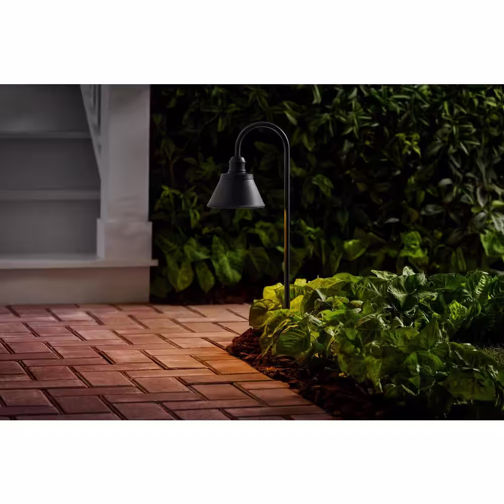 Hampton Bay Cann River Low Voltage Matte Black Weather Resistant LED Outdoor Path Light