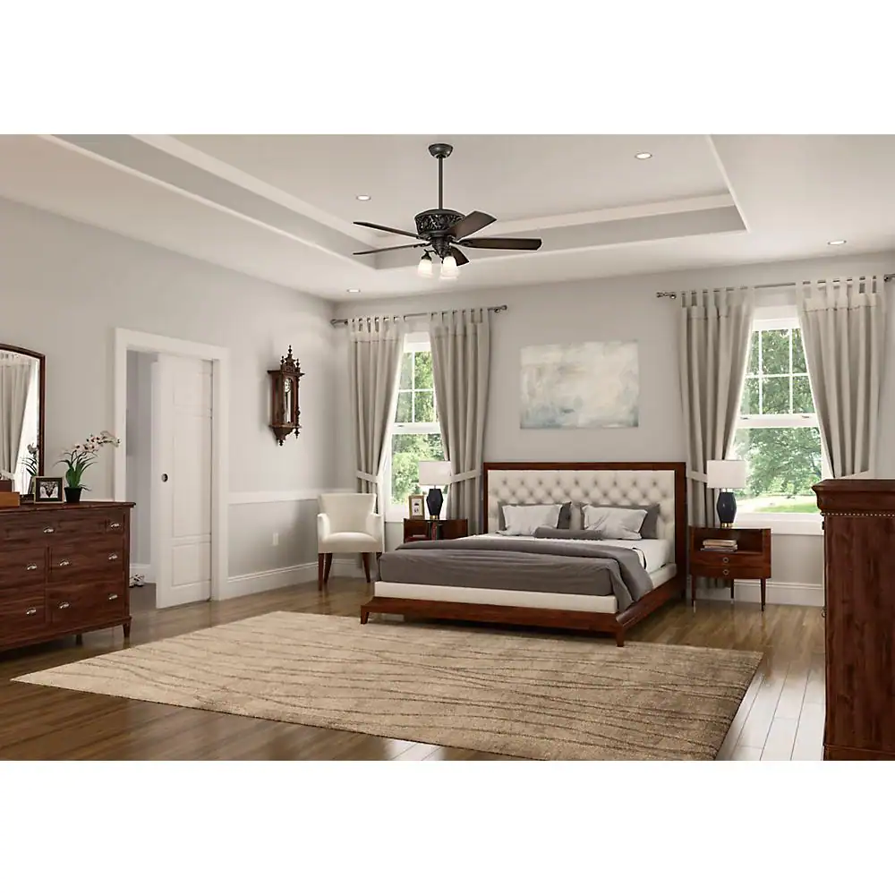 Hunter Promenade 54 in. LED Indoor Brittany Bronze Ceiling Fan with Light Kit and Remote