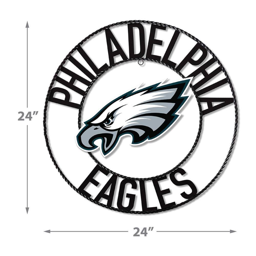 IMPERIAL Philadelphia Eagles Team Logo 24 in. Wrought Iron Decorative Sign