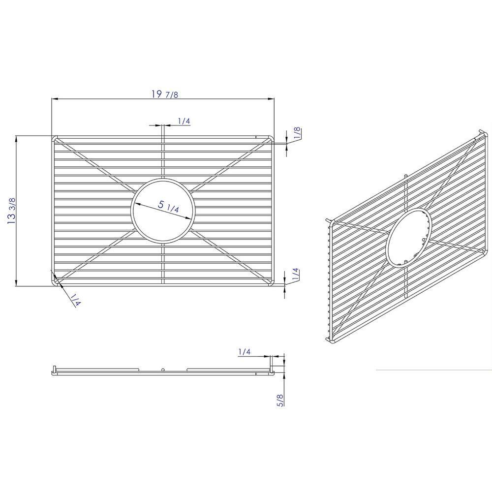 ALFI BRAND ABGR2418 20 in. Grid for ALFI brand Kitchen Sinks