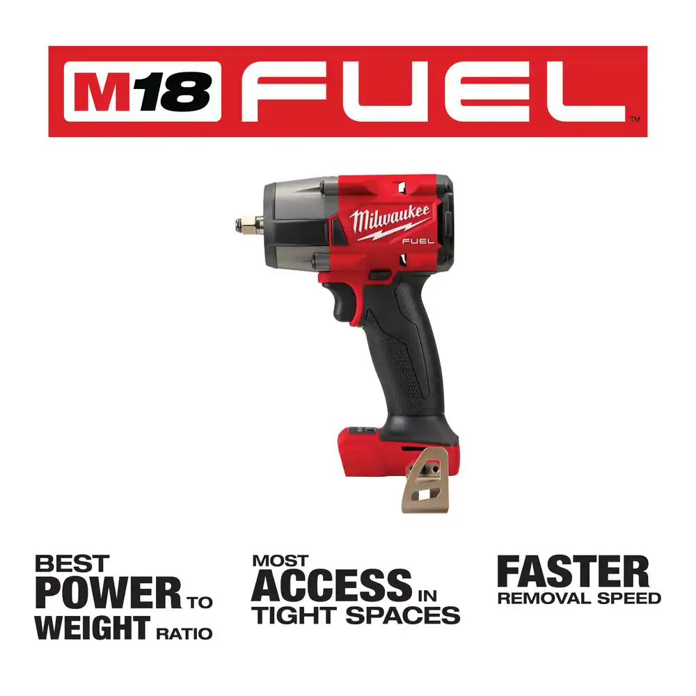 Milwaukee M18 FUEL GEN-2 18V Lithium-Ion Mid Torque Brushless Cordless 3/8 in. Impact Wrench with Friction Ring (Tool-Only)