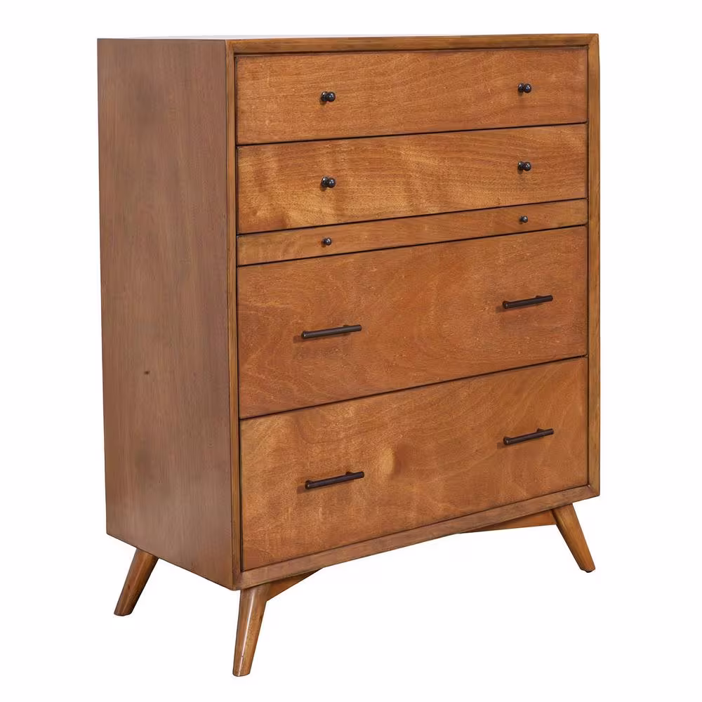 None Flynn Mid Century ecorn Brown Multi-Function Chest (43 in. H x 38 in. W x 18 in. D)