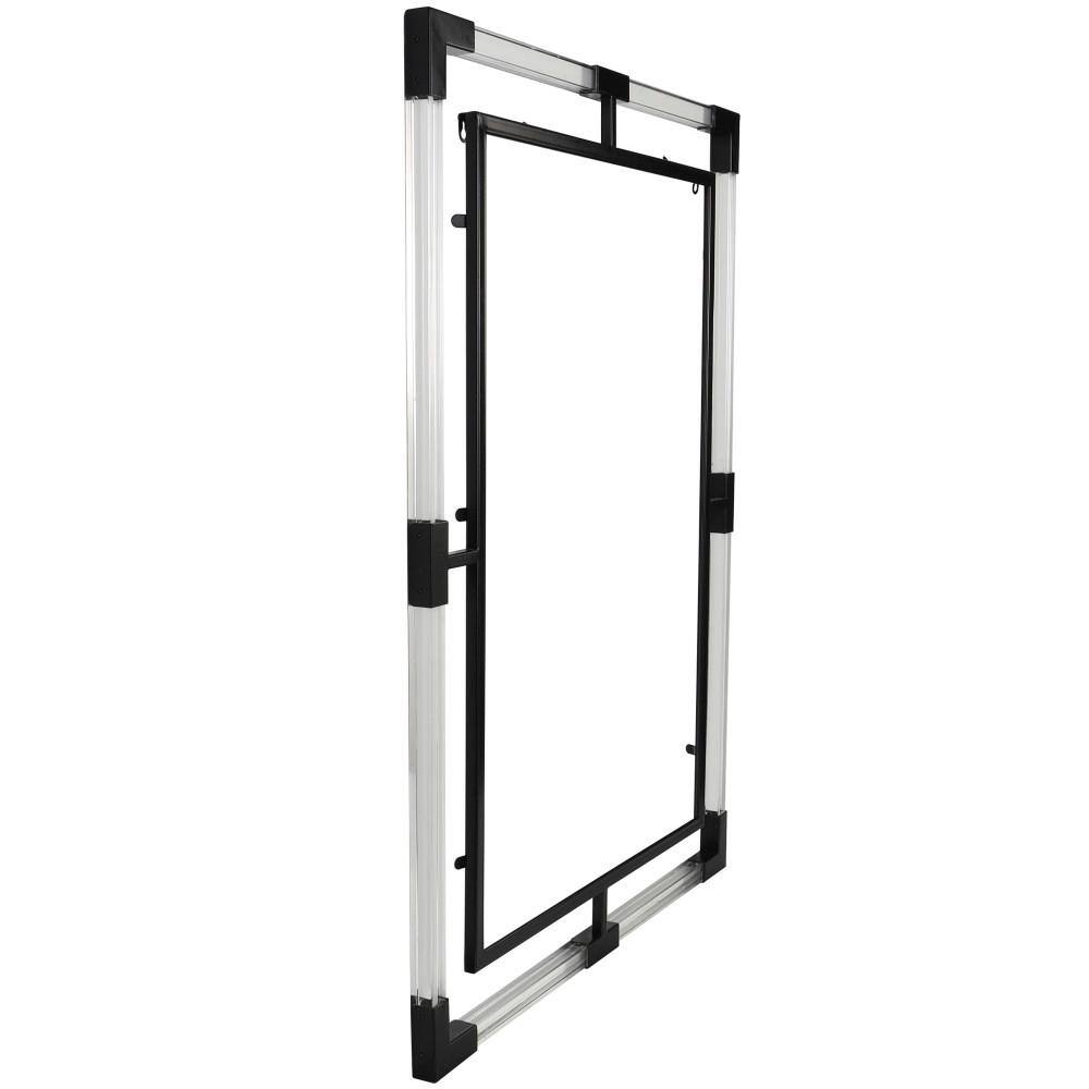 Litton Lane 38 in. x 28 in. Double Framed Rectangle Framed Black Wall Mirror with Acrylic Frame