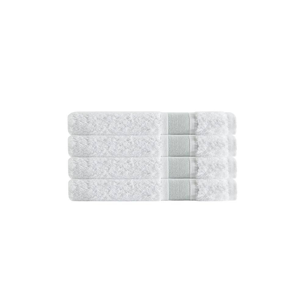 None Unique 4-Pieces Green Turkish Cotton Hand Towels