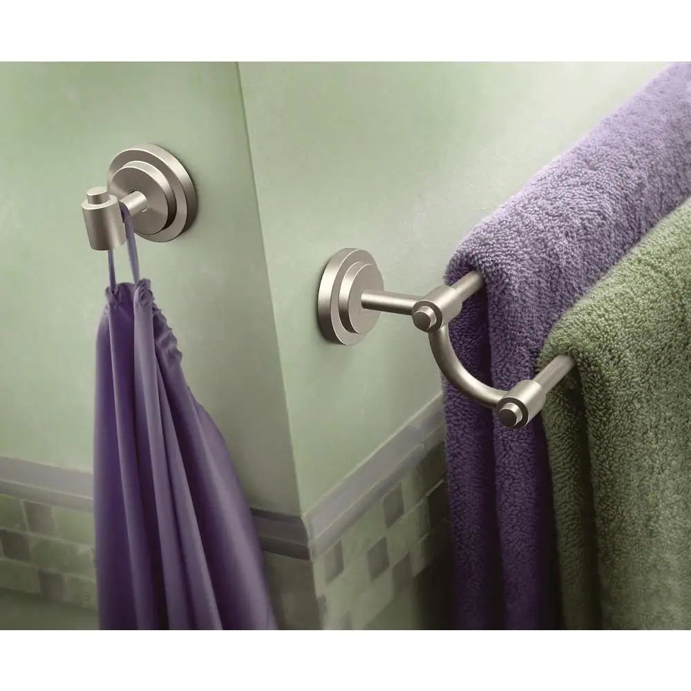 MOEN ISO 24 in. Double Towel Bar in Spot Resist Brushed Nickel
