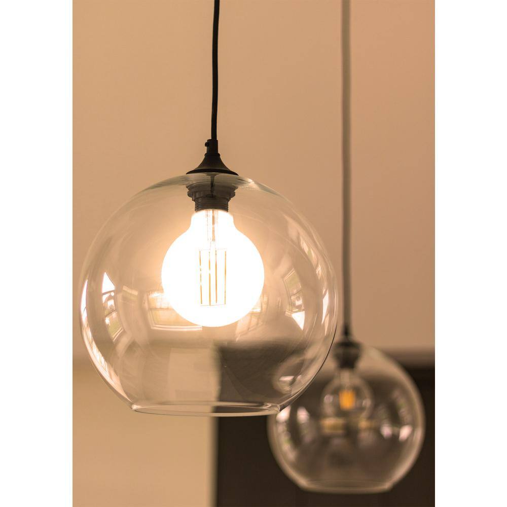 Sunlite 100-Watt Equivalent G40 Dimmable Edison Filament Decorative Clear Globe LED Light Bulb in Warm White 2700K (4-Pack)