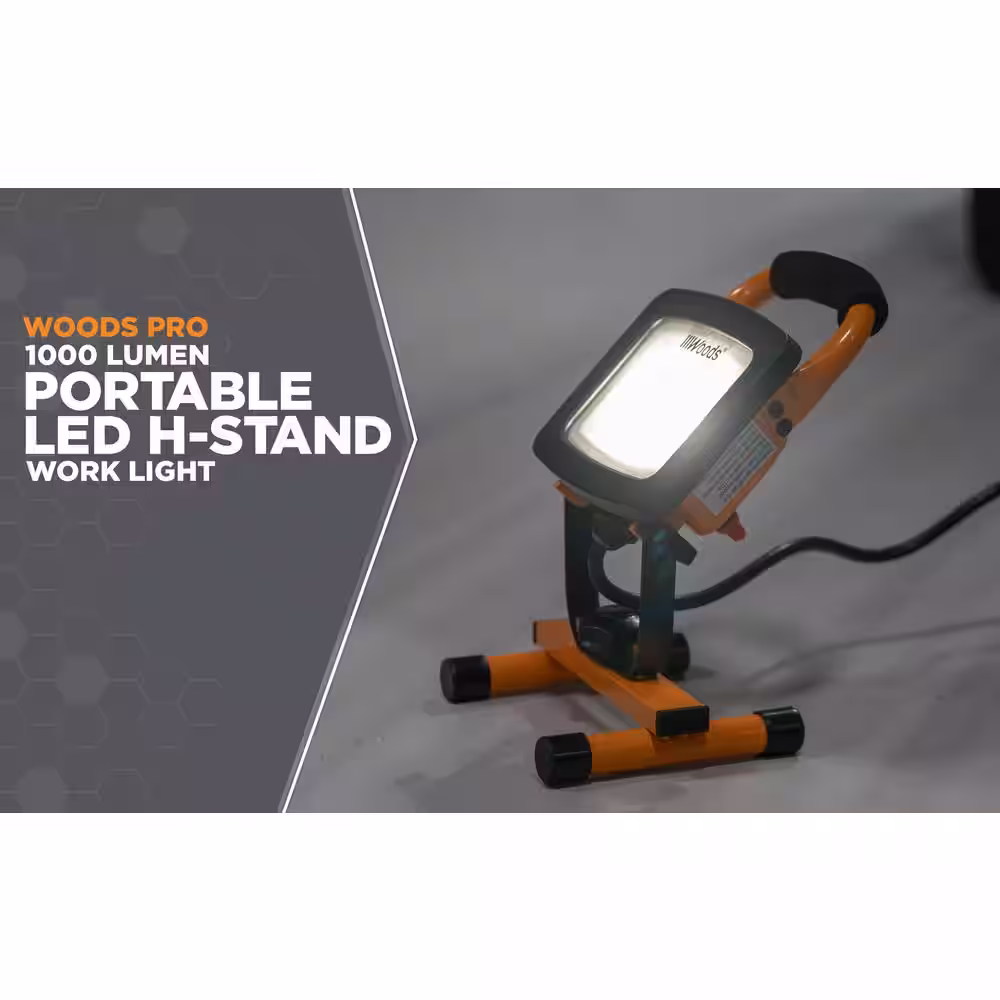 Woods 1000-Lumen Portable LED Work Light