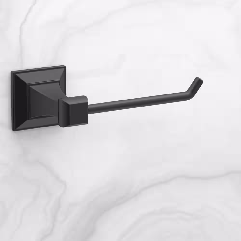 Glacier Bay Lorent Matte Black Toilet Paper Holder
