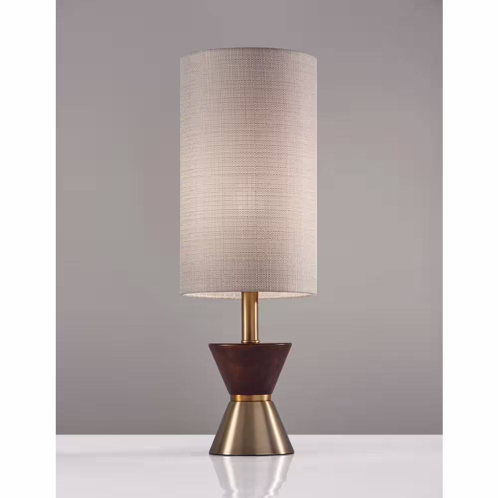 Adesso Carmen 23 in. Brass Table Lamp