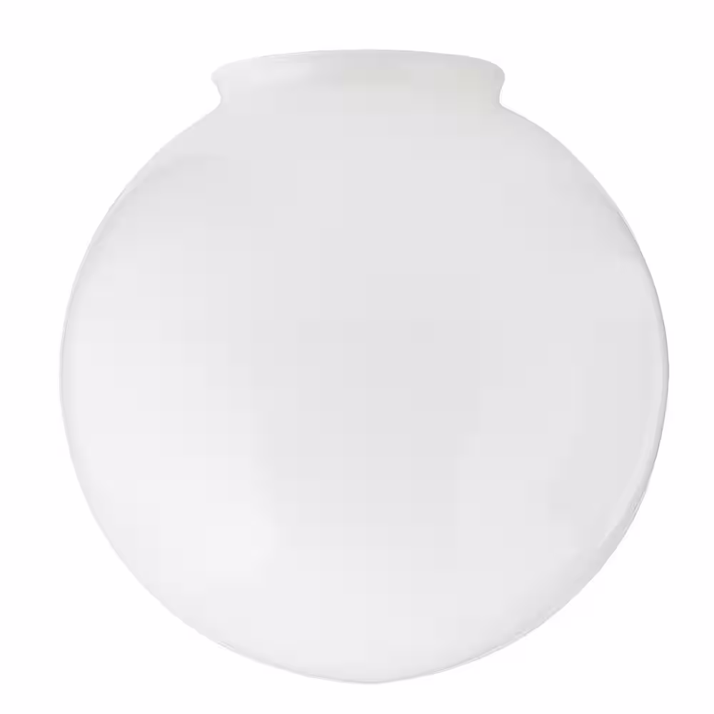 None 4 in. Fitter White Glass Globe Flush Mount Lamp Shade