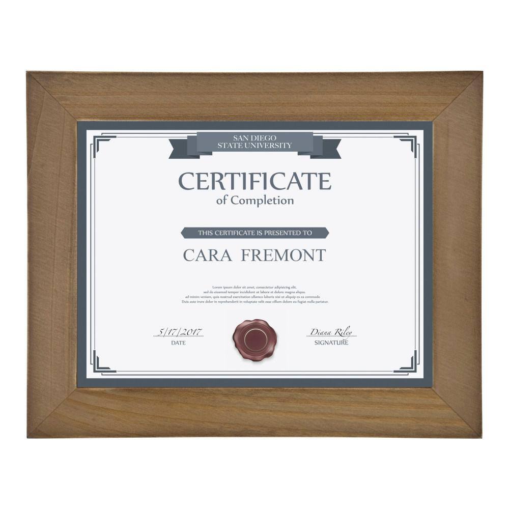 DesignOvation Museum 8.5. in in. x 11 in. Rustic Brown Wood Picture Frame (Set of 4)