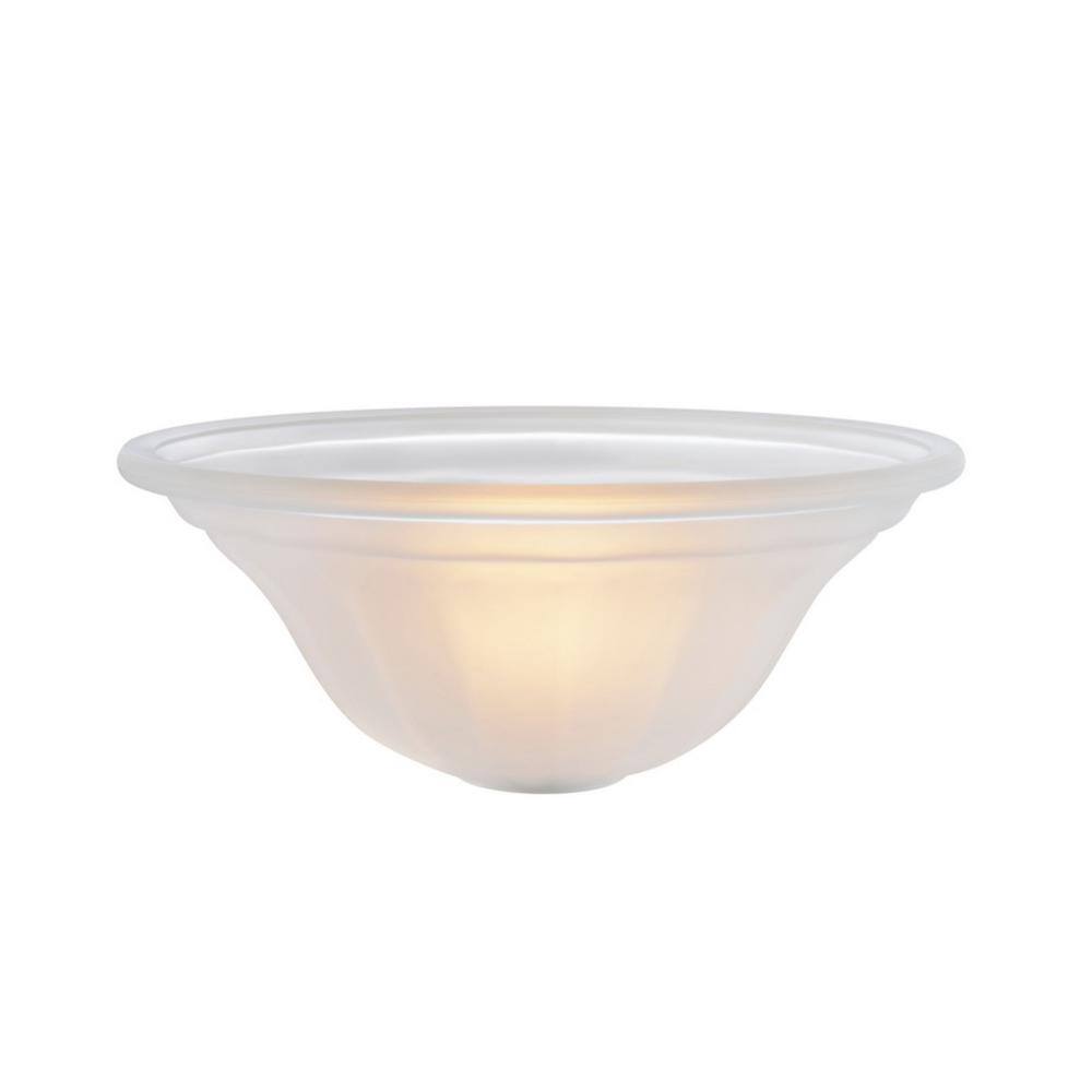 None 5-1/4 in. H x 13-1/8 in. Dia/Frosted Glass Shade For Torchiere Lamp, Swag Lamp and Pendant