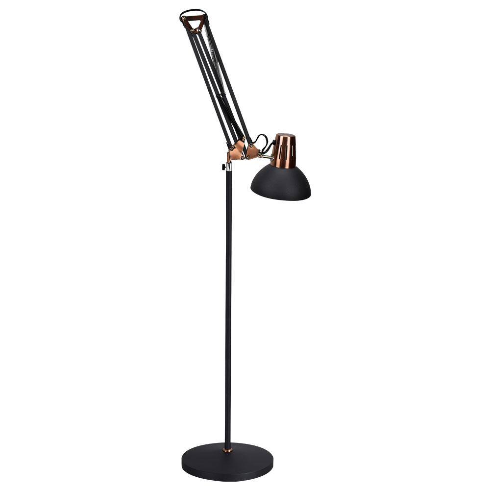 Depuley 67 in. Black Modern Floor Lamp with Metal Shade, Flexible Swing Arms Reading Floor Lamp