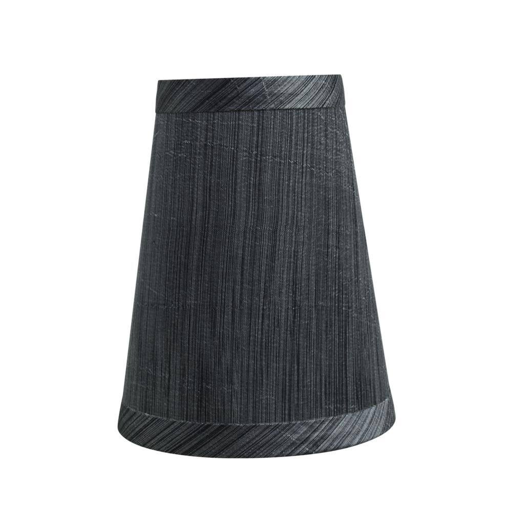 Aspen Creative Corporation 4 in. x 5 in. Grey and Black Hardback Empire Lamp Shade (5-Pack)