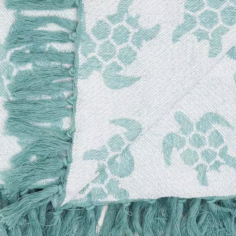 C&F HOME Chenille Blue Throw Blanket