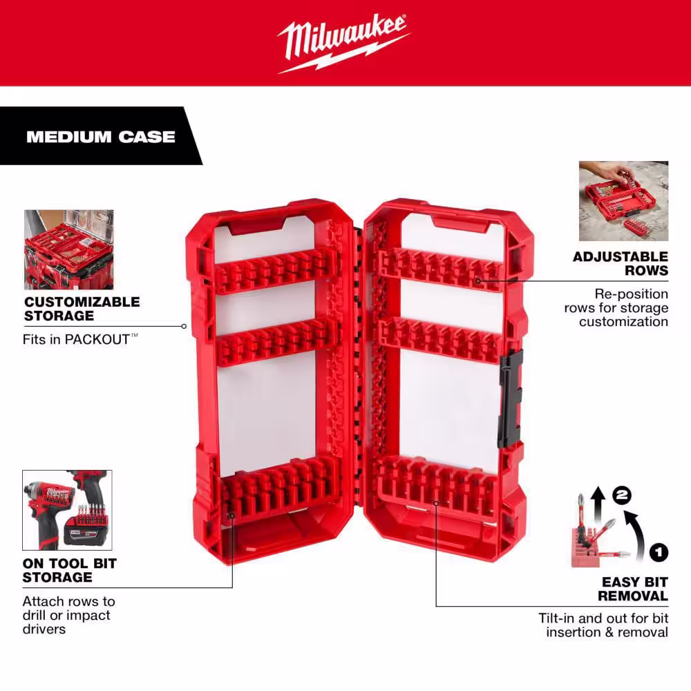 Milwaukee Customizable Medium Case for Impact Driver Accessories