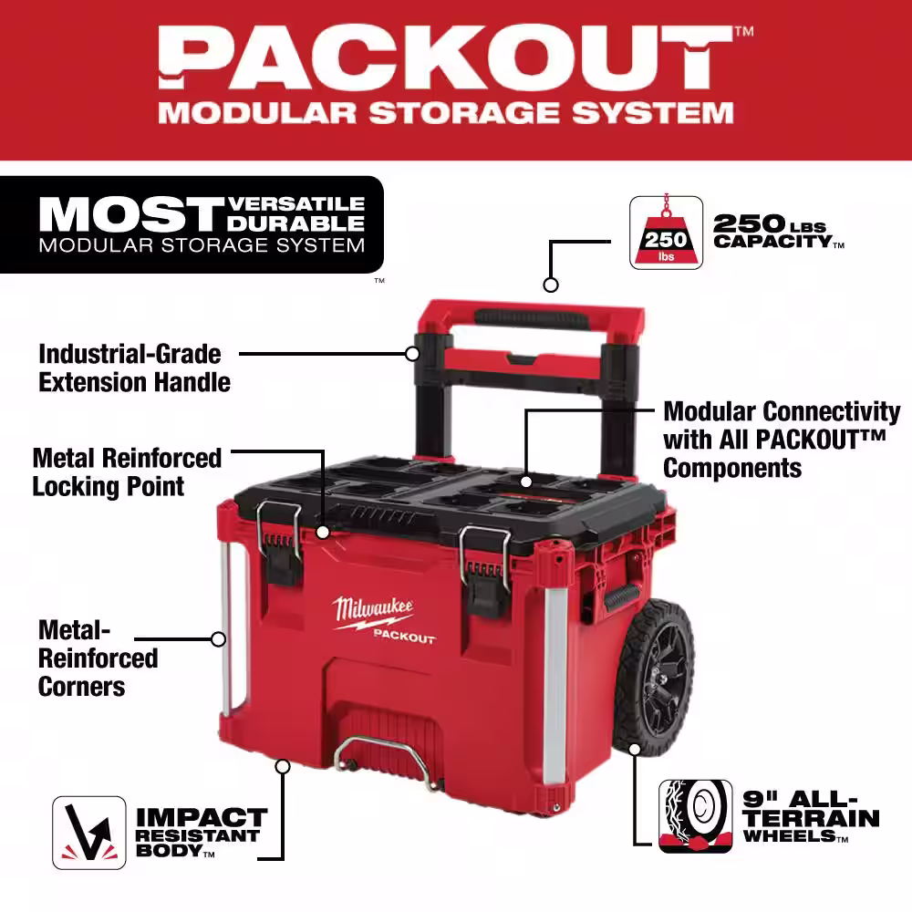Milwaukee Packout Rolling Box and XL Tool Box