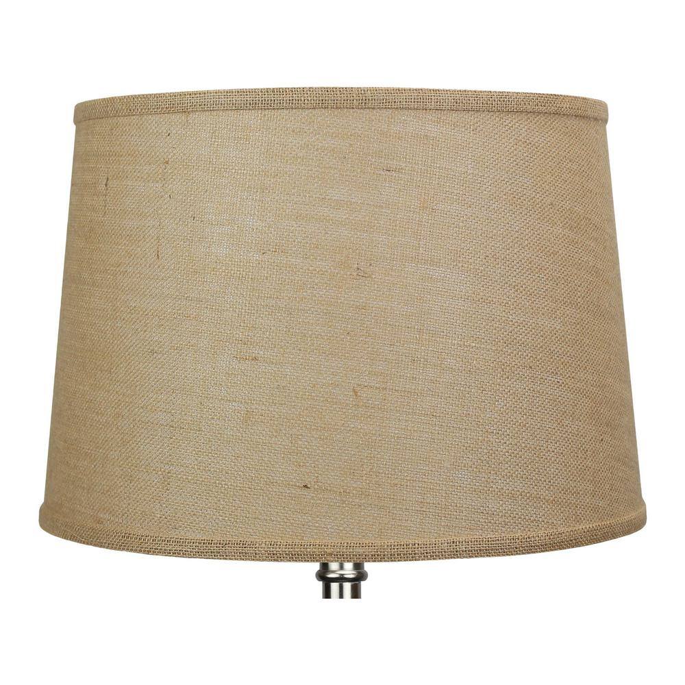 FenchelShades.com Fenchel Shades 14 in. Top Diameter x 16 in. Bottom Diameter x 11 in. Slant, Empire Lamp Shade - Burlap Natural