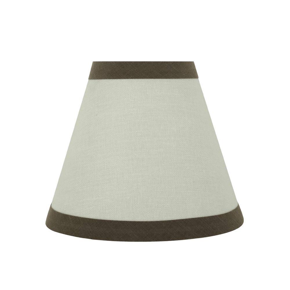 Aspen Creative Corporation 6 in. x 5 in. Off White and Brown Trim Hardback Empire Lamp Shade (6-Pack)