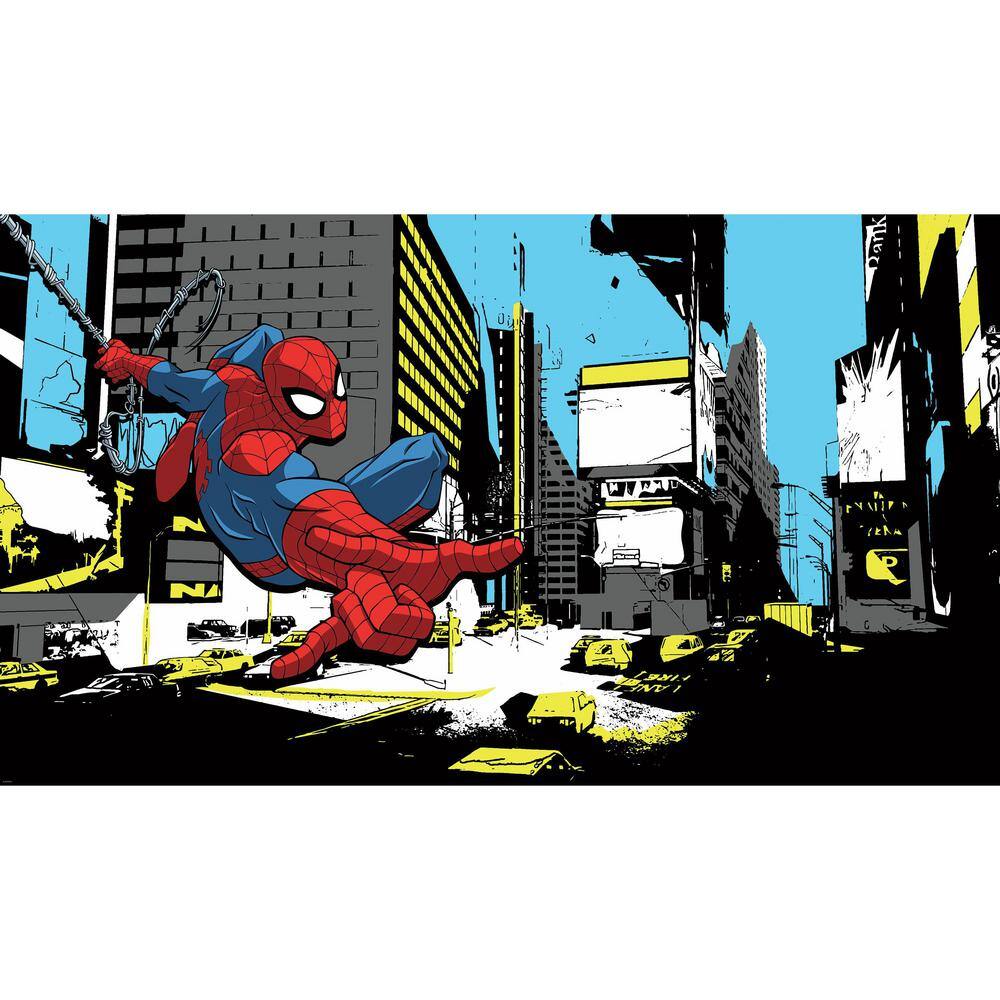 RoomMates 72 in. x 126 in. Spider-Man Classic XL Chair Rail 7-Panel Prepasted Mural