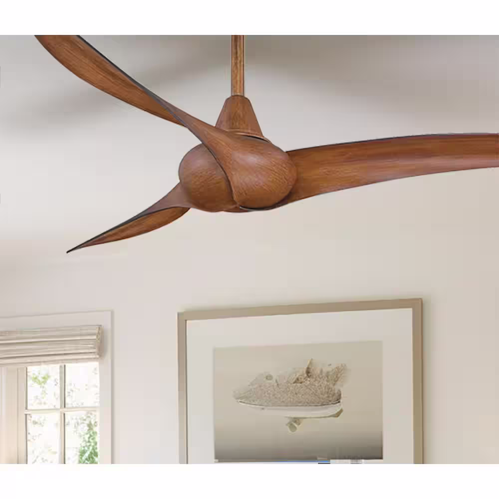 MINKA-AIRE Wave 52 in. Indoor Distressed Koa Ceiling Fan with Remote Control