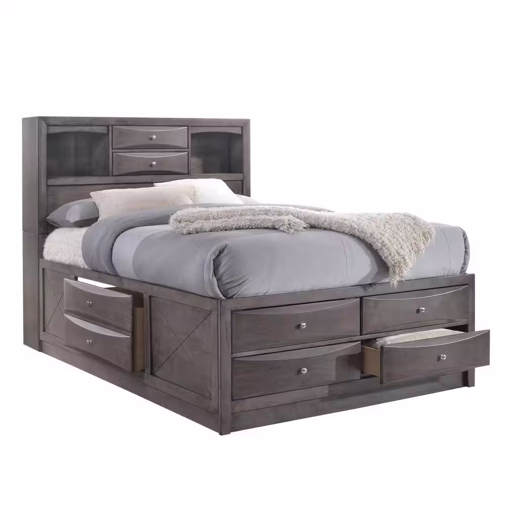Picket House Furnishings Madison Gray King Storage Bed