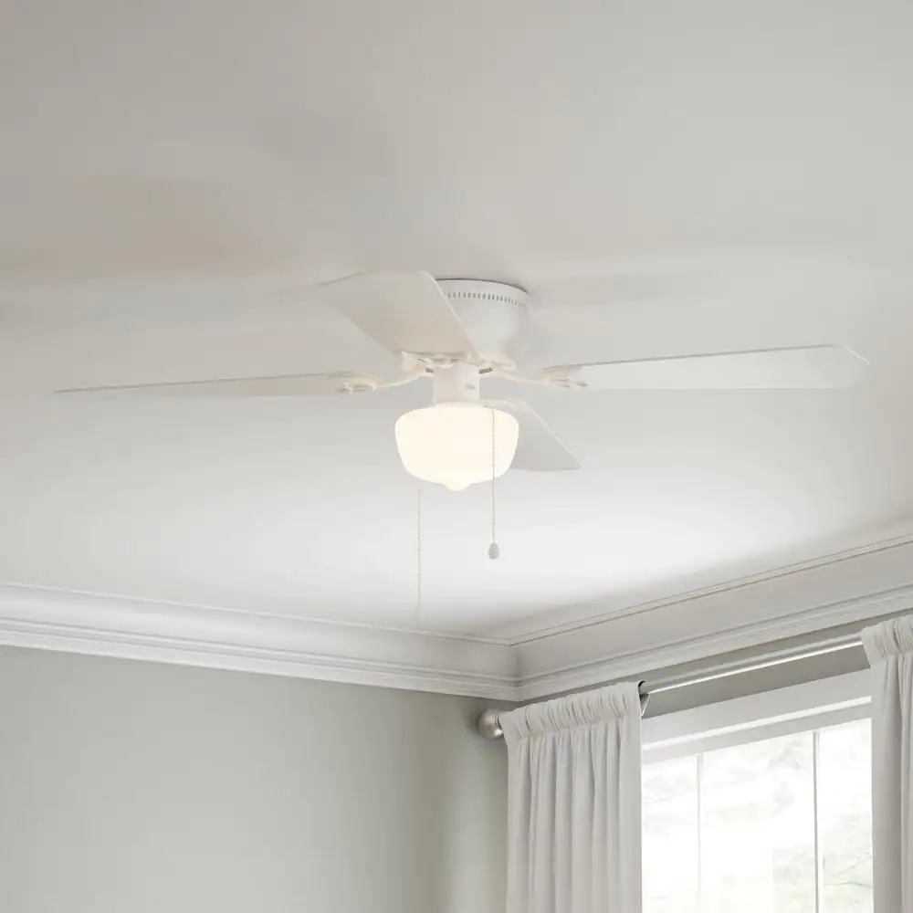 None Littleton 42 in. LED Indoor White Ceiling Fan with Light Kit
