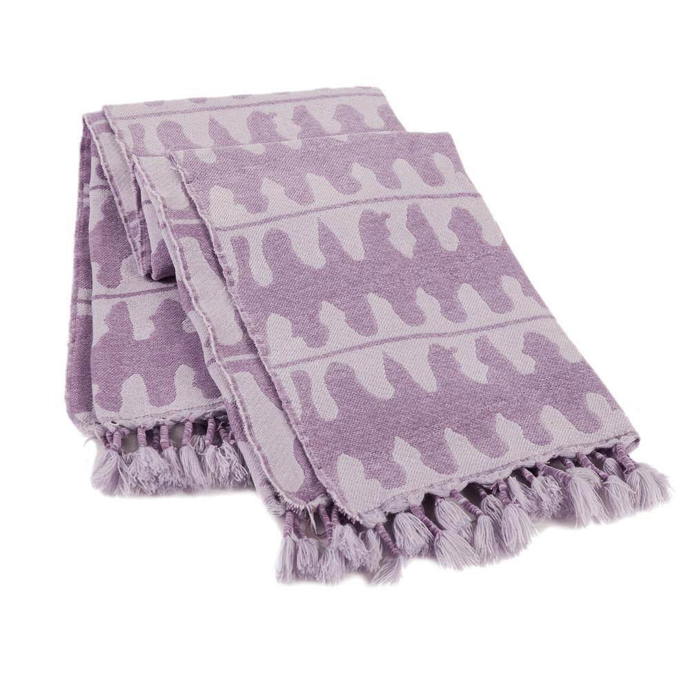 None Himaya Purple Polyester Acrylic Throw Blanket