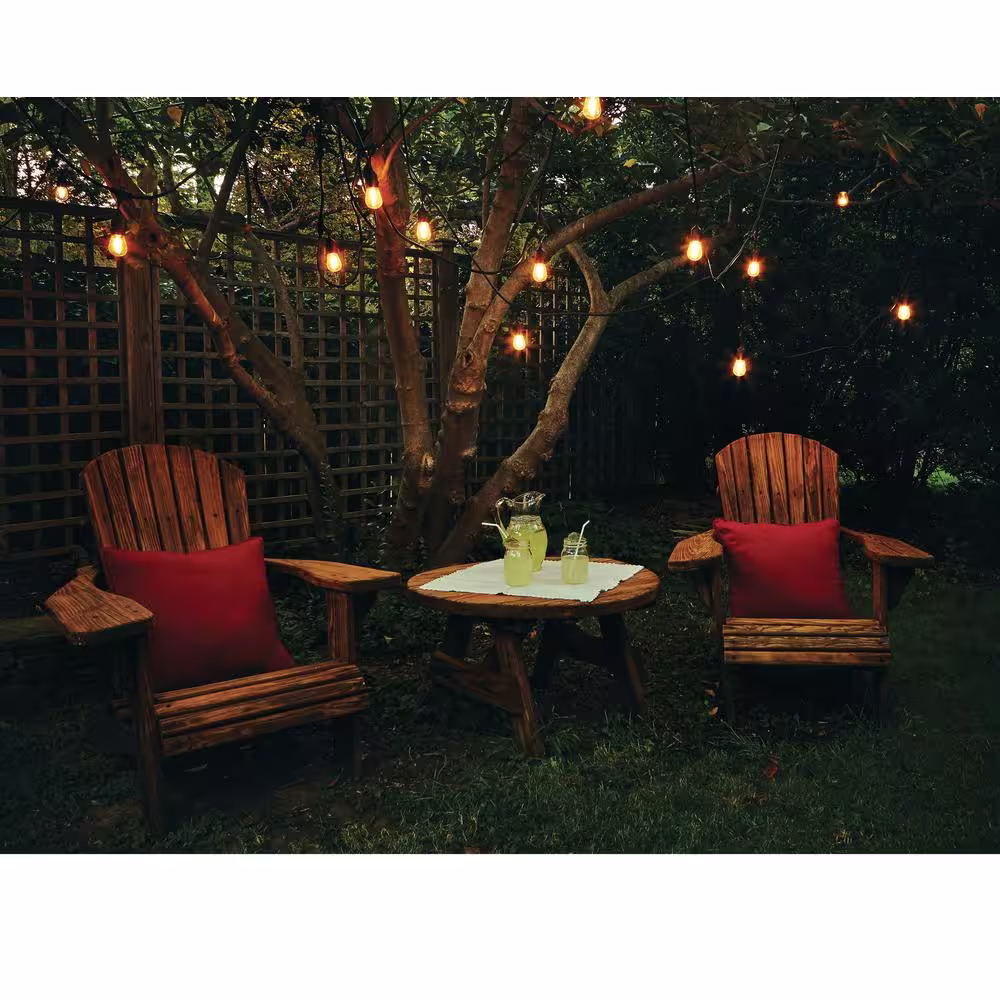 Bulbrite Outdoor/Indoor 14 ft. Plug-In G16 Bulb String Light with 10 Sockets(2-Pack/Bulbs included)