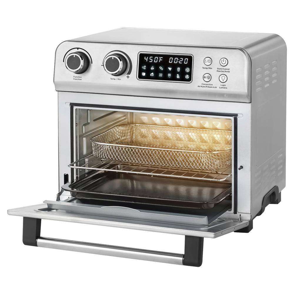 Starfrit 20.885 Qt. Silver 1,700-Watt Air Fryer Toaster Oven