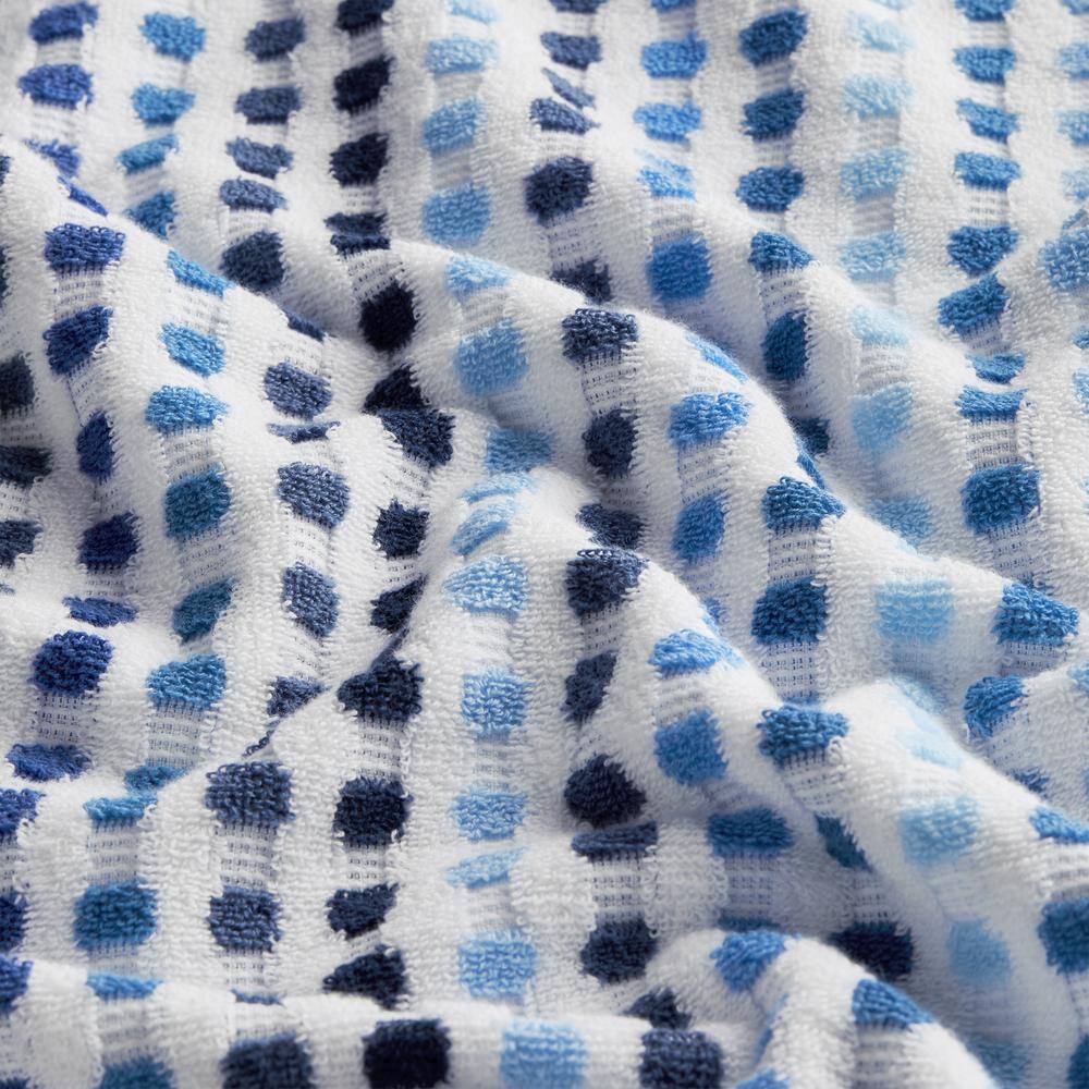 The Company Store Spectrum Blue Geometric Cotton Single Hand Towel