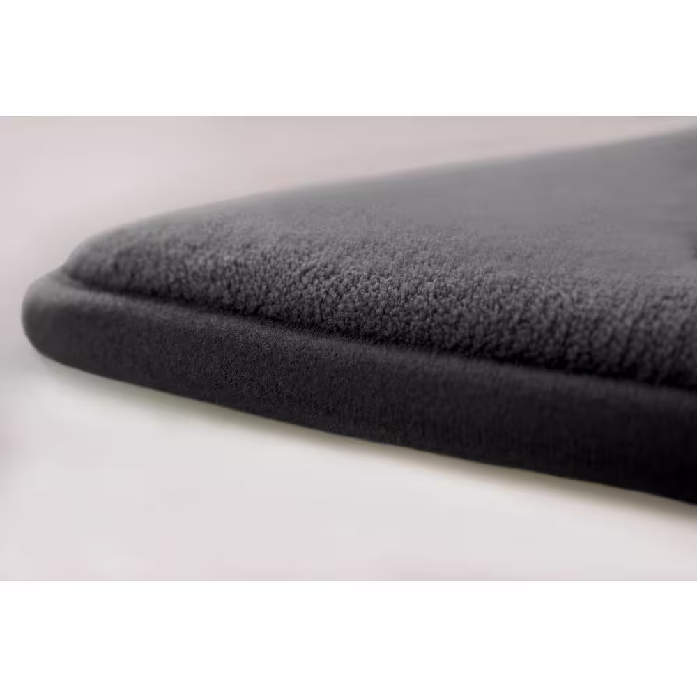 BounceComfort Caicos Dark Gray Memory Foam 2-Piece Bath Mat Set