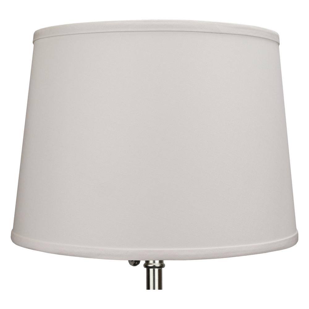 FenchelShades.com 12 in. Top Diameter x 14 in. Bottom Diameter x 10 in. Linen Ivory Slant Empire Lamp Shade
