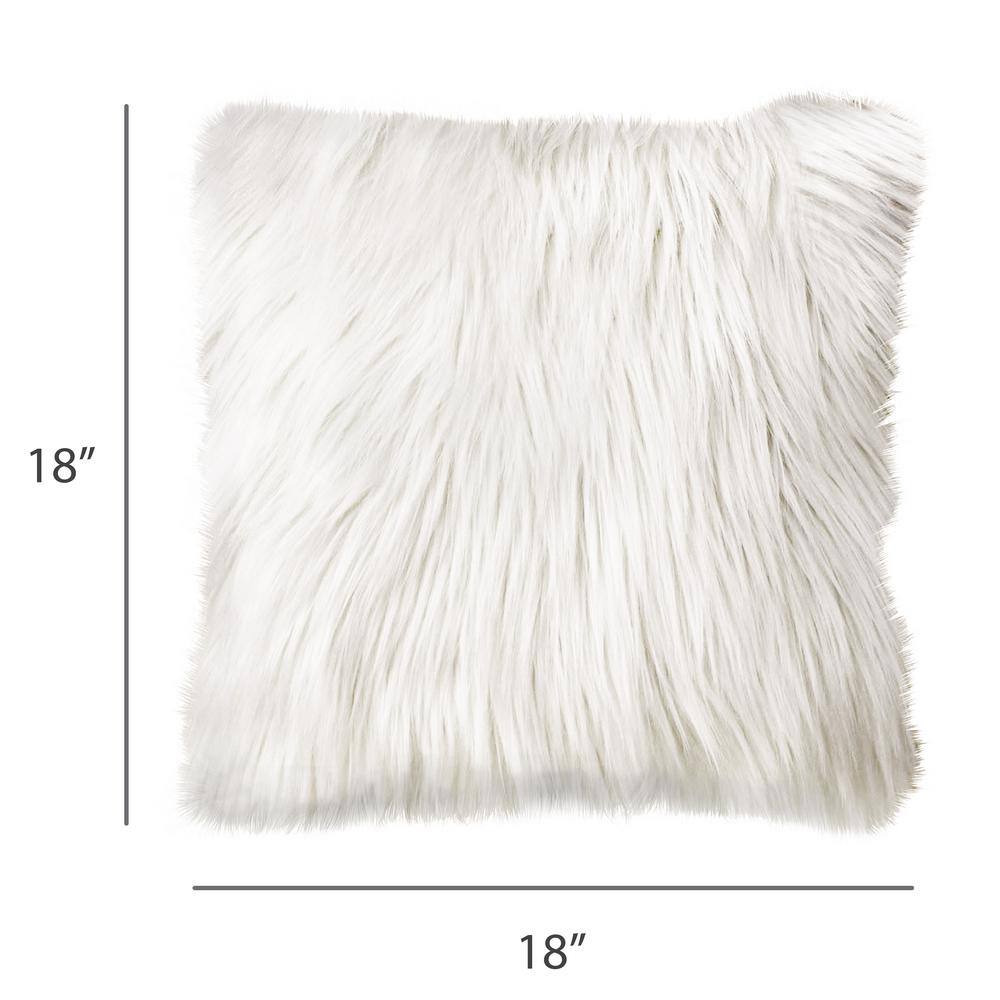 Jean Pierre Faux Fur Collection Shaggy Decorative Throw Pillow (Set of 2)